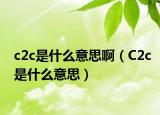 c2c是什么意思?。–2c是什么意思）