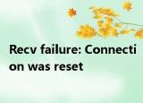 Recv failure: Connection was reset