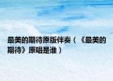 最美的期待原版伴奏（《最美的期待》原唱是誰）