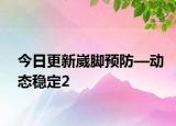 今日更新崴腳預防—動態(tài)穩(wěn)定2