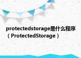 protectedstorage是什么程序（ProtectedStorage）