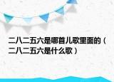 二八二五六是哪首兒歌里面的（二八二五六是什么歌）