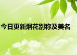 今日更新煙花別稱(chēng)及美名