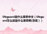 lifeguard是什么意思中文（lifeguard怎么讀是什么意思呢(急需））
