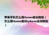 蘋果手機怎么用itunes備份數(shù)據(jù)（怎么用itunes備份iphone全部數(shù)據(jù)）