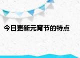 今日更新元宵節(jié)的特點
