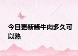 今日更新醬牛肉多久可以熟