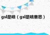 gsl是啥（gsl是啥意思）