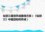 仙劍三魔劍養(yǎng)成最佳方案（《仙劍三》中魔劍如何養(yǎng)成）