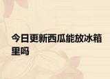 今日更新西瓜能放冰箱里嗎