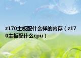 z170主板配什么樣的內(nèi)存（z170主板配什么cpu）