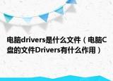 電腦drivers是什么文件（電腦C盤(pán)的文件Drivers有什么作用）