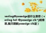 verilog中posedge是什么意思（verilog hdl 中posedge clk^j啥意思,我只理解posedge clk是）