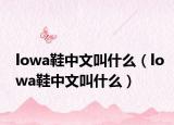 lowa鞋中文叫什么（lowa鞋中文叫什么）