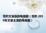 雪豹文章版的電視?。ㄑ┍?2010年文章主演的電視?。? /></span></a>
                        <h2><a href=