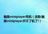 魅族miniplayer死機(jī)（求助:魅族miniplayer開不了機(jī)了!）