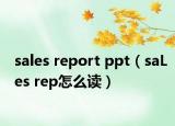 sales report ppt（saLes rep怎么讀）