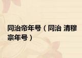 同治帝年號（同治 清穆宗年號）