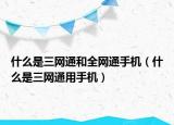 什么是三網(wǎng)通和全網(wǎng)通手機（什么是三網(wǎng)通用手機）