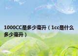 1000CC是多少毫升（1cc是什么多少毫升）