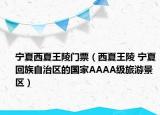 寧夏西夏王陵門票（西夏王陵 寧夏回族自治區(qū)的國(guó)家AAAA級(jí)旅游景區(qū)）