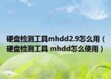 硬盤檢測工具mhdd2.9怎么用（硬盤檢測工具 mhdd怎么使用）