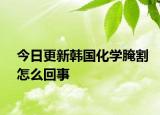 今日更新韓國(guó)化學(xué)腌割怎么回事