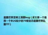 魔獸世界圣騎士清算bug（求大家一個推薦一個BUG較少的70級變態(tài)魔獸世界私服!!!!）