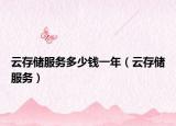 云存儲(chǔ)服務(wù)多少錢一年（云存儲(chǔ)服務(wù)）