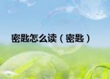密匙怎么讀（密匙）