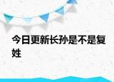 今日更新長孫是不是復姓