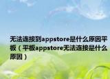 無(wú)法連接到appstore是什么原因平板（平板appstore無(wú)法連接是什么原因）