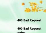 <html>
<head><title>400 Bad Request<title><head>
<body>
<center><h1>400 Bad Request<h1><center>
<hr><center>nginx<center>
<body>
<html>
