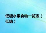 低糖水果食物一覽表（低糖）