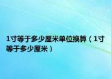 1寸等于多少厘米單位換算（1寸等于多少厘米）