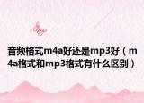 音頻格式m4a好還是mp3好（m4a格式和mp3格式有什么區(qū)別）