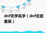 dnf玄學名字（dnf玄武套裝）