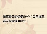 描寫春天的詞語50個（關于描寫春天的詞語100個）