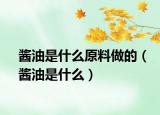 醬油是什么原料做的（醬油是什么）