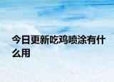 今日更新吃雞噴涂有什么用