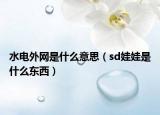 水電外網(wǎng)是什么意思（sd娃娃是什么東西）