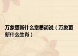 萬(wàn)象更新什么意思簡(jiǎn)說（萬(wàn)象更新什么生肖）