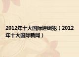 2012年十大國(guó)際通緝犯（2012年十大國(guó)際新聞）