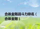 合體金剛戰(zhàn)斗力排名（合體金剛）