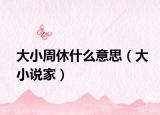 大小周休什么意思（大小說家）