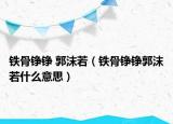 鐵骨錚錚 郭沫若（鐵骨錚錚郭沫若什么意思）