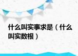 什么叫實(shí)事求是（什么叫實(shí)數(shù)根）