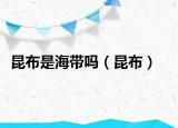 昆布是海帶嗎（昆布）