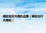 蝸輪絲桿升降機(jī)品牌（蝸輪絲桿升降機(jī)）