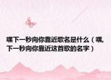 嘿下一秒向你靠近歌名是什么（嘿,下一秒向你靠近這首歌的名字）
